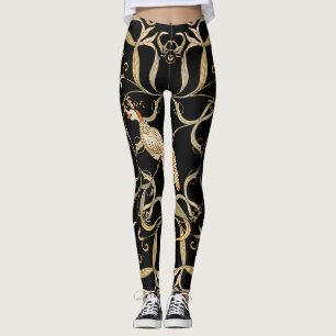 Bloemen & Vogels: Nouveau stijl Leggings