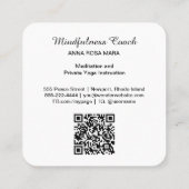 *~* Bloemen volle maan Etherische QR - AP70 Vierkante Visitekaartje (Achterkant)