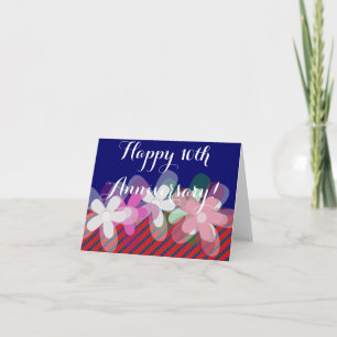 bloemen voor 10-jarig huwelijksjubileum kaart