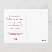 Bloemen voor 60e verjaardag modern 60 jaar feest briefkaart (Achterkant)