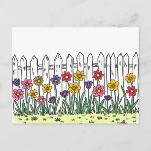 Bloemen voor adreswijziging Hekkrul Teken Kunststi Briefkaart