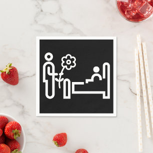 bloemen voor een patiëntenpapier luiers servet