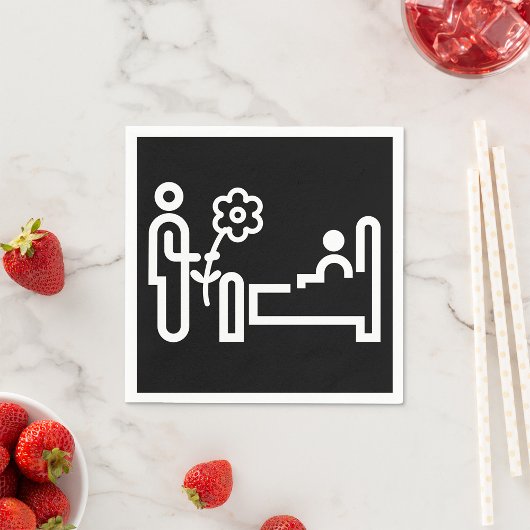 bloemen voor een patiëntenpapier luiers servet