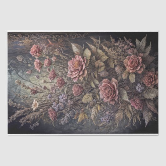 Bloemen voor Gotische Engelen #2 - Decoupage - Tissuepapier (Voorkant)