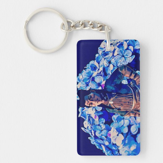 Bloemen voor haar Sleutelhanger (Voorkant)