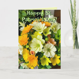 Bloemen voor St. Patrick's Day Feestdagen Kaart