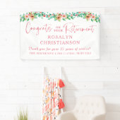 Bloemen voor uw pensioen Tropisch Schrift Congrats Spandoek (Insitu)