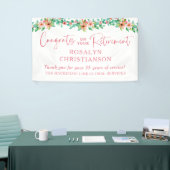 Bloemen voor uw pensioen Tropisch Schrift Congrats Spandoek (Beurs)