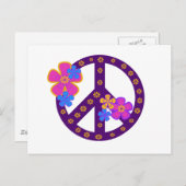 Bloemen Vredessymbool Briefkaart (Voorkant / Achterkant)