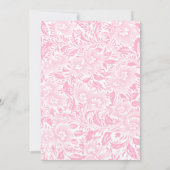 Bloemen vrijgezellenfeest bruidsdouche uitnodiging (Achterkant)