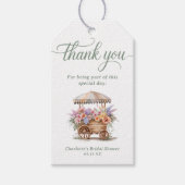 Bloemen Vrijgezellenfeest Dankjewel Cadeaulabel (Voorkant)