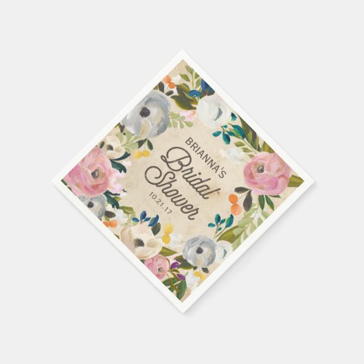  bloemen | Vrijgezellenfeest Napkins Servetten (Hoek)