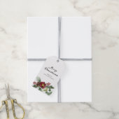  Bloemen Vrolijk Kerstfeest Cadeaulabel (Met Touw)