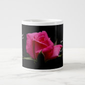 Bloemen w / Verse; rode rozenbloesem, Psalm 37:7 Extra Grote Beker (Voorkant)