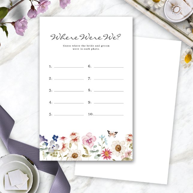Bloemen waar waren we bruids spel (Floral Where Were We Bridal Game by Painted Paperie
)