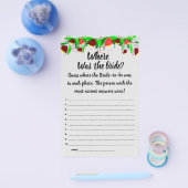 Bloemen Waar was de bruid? Shower Game Kaart Flye (Enkel)