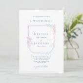 Bloemen Wapens Bruiloft Kaart (Staand voorkant)