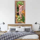 Bloemen water van Élisabeth Sonrel Canvas Afdruk (Insitu (Slaapkamer))