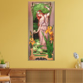 Bloemen water van Élisabeth Sonrel Canvas Afdruk (Insitu (Woonkamer))