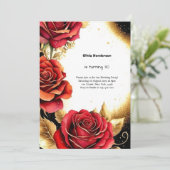 Bloemen Waterverf 30e Verjaardagsuitnodiging Kaart (Staand voorkant)