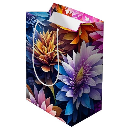 Bloemen Waterverf Ai Art Medium Cadeauzakje (Achterkant Gekanteld)