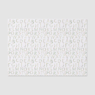 Bloemen Waterverf alfabet Tissuepapier