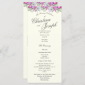  Bloemen Waterverf Boeket Trouwprogramma Programma (Voorkant / Achterkant)