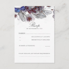 Bloemen Waterverf Bruiloft RSVP Kaarten