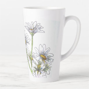Bloemen Waterverf Daisy I Love You Nana Gift Latte Mok