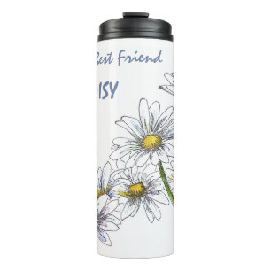 Bloemen Waterverf Daisy World's Best Friend Thermosbeker
