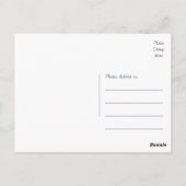 Bloemen Waterverf Dank u Paarse Bloem Briefkaart (Achterkant)