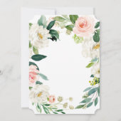 Bloemen Waterverf Doopuitnodiging Kaart (Achterkant)