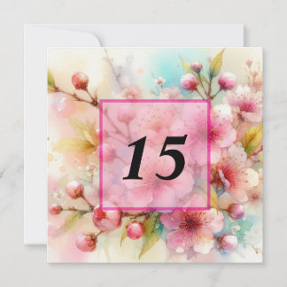 Bloemen waterverf in zachte pastelkleuren kaart