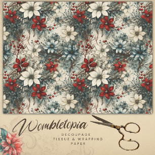  Bloemen Waterverf Kerstmis Poinsettia Tissuepapier
