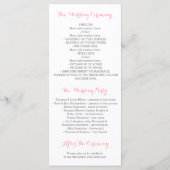 Bloemen Waterverf krans Elegant bruiloft programma (Achterkant)