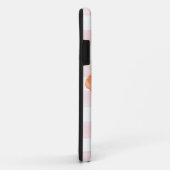 Bloemen Waterverf Krans Roze Wit Streep w Naam Case-Mate iPhone Case (Achterkant/rechts)