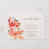 Bloemen Waterverf Lillies Terracotta (Voorkant / Achterkant)