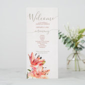 Bloemen Waterverf Lillies Terracotta Programma (Staand voorkant)