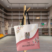 Bloemen Waterverf Moederdag Schattige gedicht & fo Draagtas