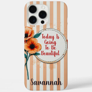 Bloemen Waterverf Ontwerp Chic Distressed iPhone 16 Pro Max Hoesje