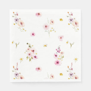Bloemen Waterverf Papier servet