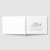 Bloemen Waterverf Roos Anemone Lila Wit Bruiloft Gastenboek (Volledig)
