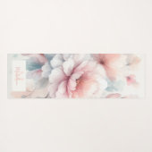 Bloemen Waterverf Roze Koraal Stijlvolle naam Mono Yogamat (Achterkant (horizontaal))