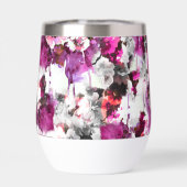 Bloemen Waterverf - Roze & wit abstract design (Achterkant)
