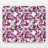 Bloemen Waterverf - Roze & wit abstract design Muismat (Voorkant)