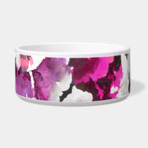 Bloemen Waterverf - Roze & wit abstract design