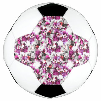 Bloemen Waterverf - Roze & wit abstract design Voetbal