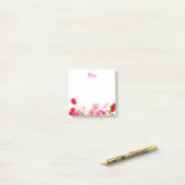 Bloemen Waterverf Rozen Custom Modern Post-it® Notes (Op bureau)
