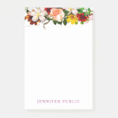 Bloemen Waterverf Rozen Sjabloon Kleurrijk Post-it® Notes (Voorkant)