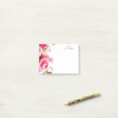 Bloemen Waterverf Sjabloon Custom Rozen Flowers Post-it® Notes (Op bureau)